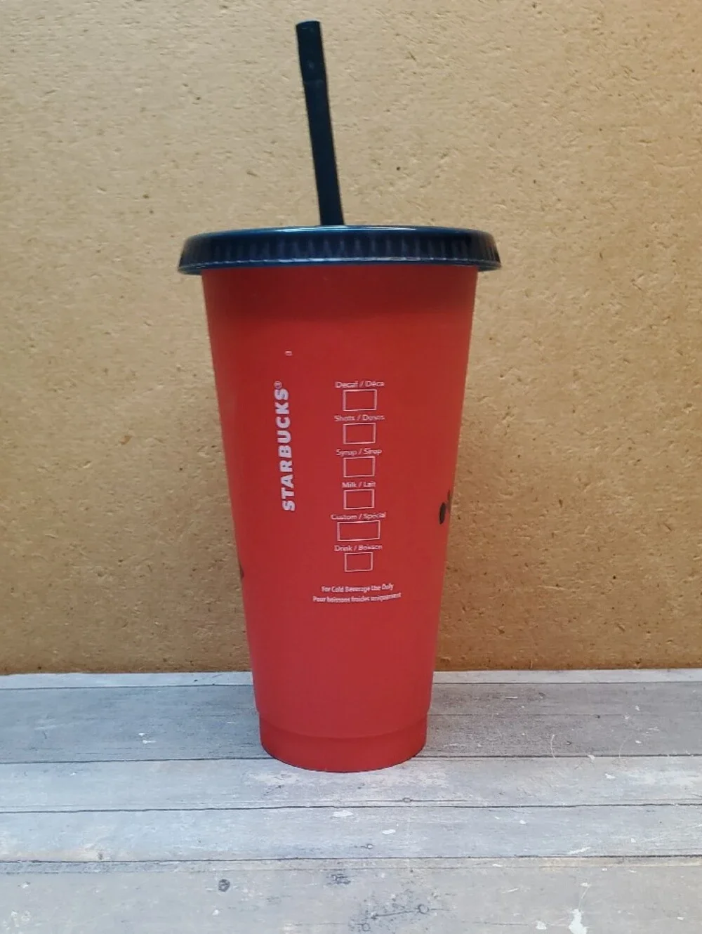 Starbucks Holiday Christmas Reusable 24 Oz Cold Cups with Lids & Straws
